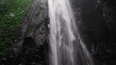 Tall Tropical Waterfall Stock Footage 330317742