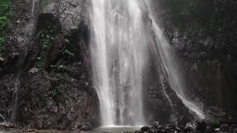 Tall Tropical Waterfall Stock Footage 330317744