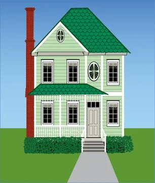 Tall Victorian Stock Illustration