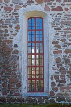 Tall window. Foto stock