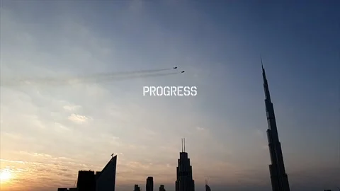 Tallest building in the world the the word Progress on the screen 動画素材 149469147