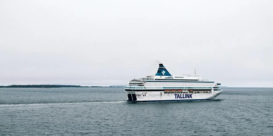 Tallinn, Estonia - 11.03.2019: Ferry Cruise Ship SILJA EUROPA in Gulf of Finland Stock Photos