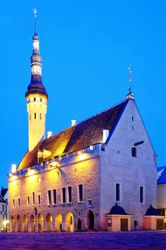 Tallinn Town Hall Stock Photos