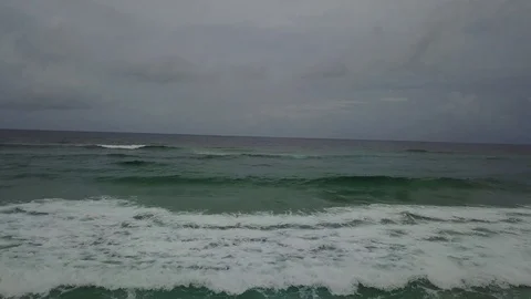 Tallow Beach, Byron Bay 4K Drone Footage on a dreary day Stock-Footage 83329206
