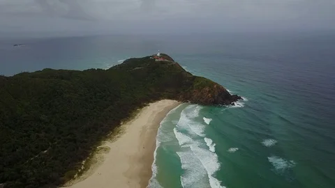 Tallow Beach, Byron Bay Drone Shot Stock-Footage 83068880