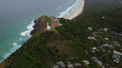 Tallow Beach, Byron Bay Drone Shot Stock-Footage 83294056