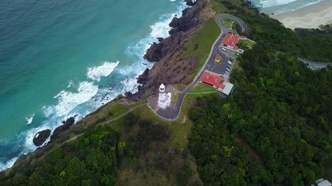 Tallow Beach, Byron Bay Drone Shot Stock-Footage 83294183