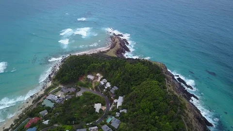 Tallow Beach, Byron Bay Drone Shot Video stock 83301666
