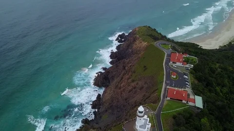 Tallow Beach, Byron Bay Drone Shot Stock-Footage 83302585