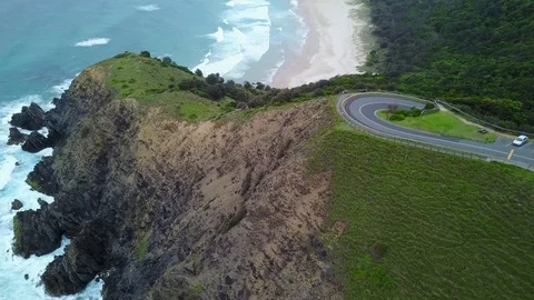 Tallow Beach, Byron Bay Drone Shot Stock-Footage 83302957