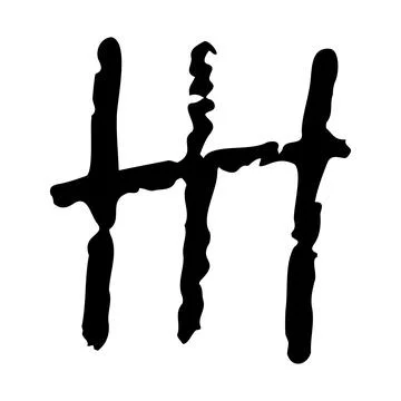 Tally mark on a white background or prison wall hash line Stock Illustration