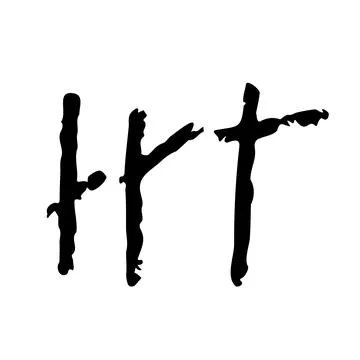 Tally mark on a white background or prison wall hash line Stock Illustration