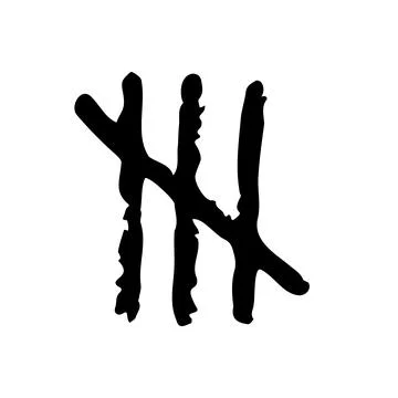 Tally mark on a white background or prison wall hash line Stock Illustration