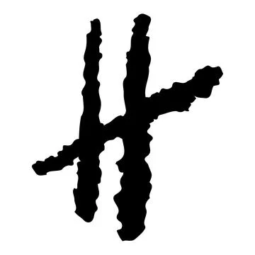 Tally mark on a white background or prison wall hash line Stock Illustration