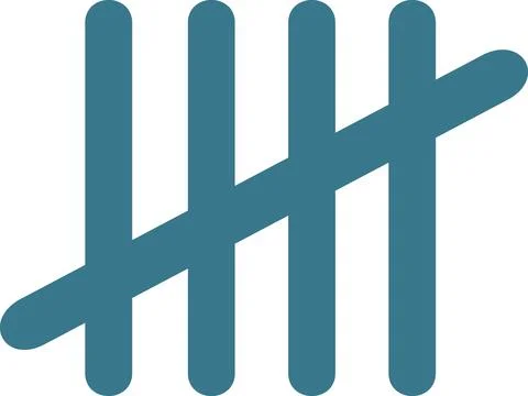 Tally marks for counting and score Stock Illustration