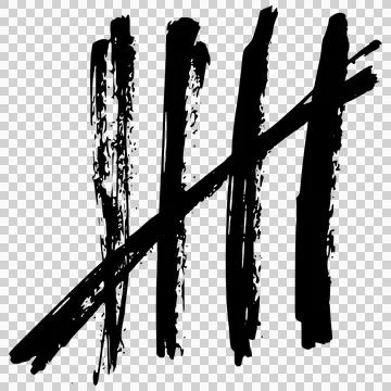 Tally marks five count 스톡 일러스트