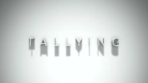 Tallying 3D title animation with shadows on a white background Stock Footage 297671371