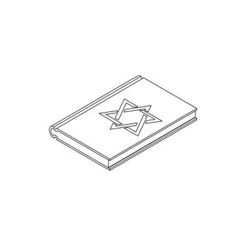 Talmud pentateuch, isometric 3d Stock Illustration