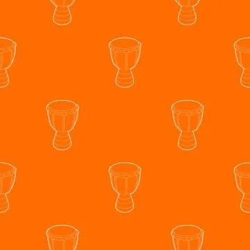 Tam tam, pattern vector orange Illustrazione stock