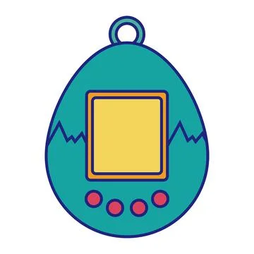 Tamagotchi Icon Flat Design Vector Stock Illustration