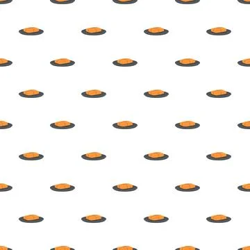 Tamagoyaki sushi roll pattern repeating seamless background Stock Illustration
