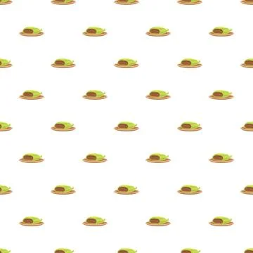 Tamales cartoon pattern on white background Stock Illustration