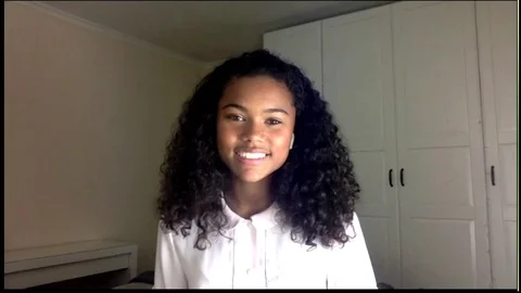 Tamara Smart talks to Stefan Pape about new Disney film 'Artemis Fowl' - 2020 Video stock 138567284