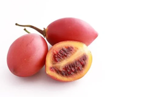 Tamarillo over white background Stock Photos