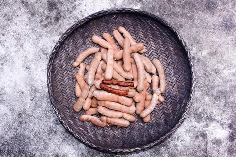 Tamarind in Basket Stock Photos