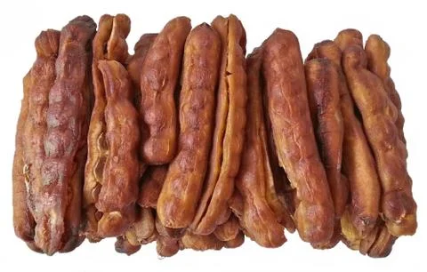 Tamarind seedless on white background. Stock Photos