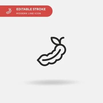 Tamarind Simple vector icon. Illustration symbol design template for web mobi Illustrazione stock
