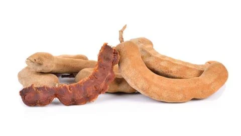 Tamarind on white background Stock Photos
