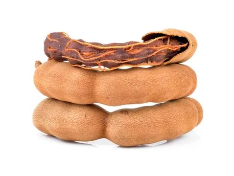 Tamarind on white background Stock Photos