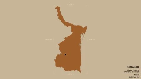 Tamaulipas - Mexico. Bounding box. Pattern Stock Illustration