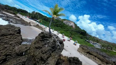 Tambaba Beach At Joao Pessoa In Paraiba Brazil. Stock Photos