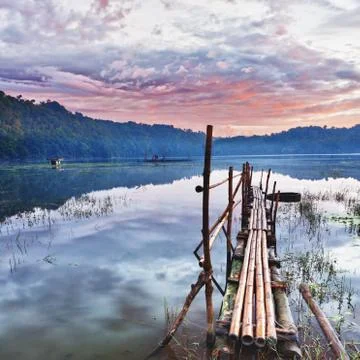 Tamblingan lake Stock Photos