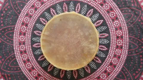 Tambourine in circle pattern Stock Photos