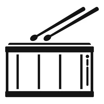 Tambourine drum icon simple vector. Kit music Stockillustratie