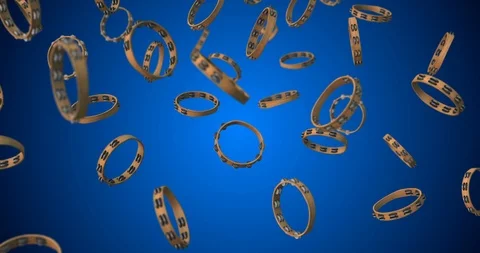 Tambourine falling slow motion Video stock 88700511