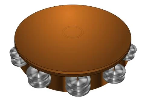 Tambourine Stock Illustration