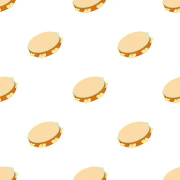 Tambourine pattern seamless vector Illustrazione stock