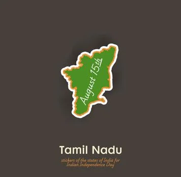 Tamil Nadu vector sticker Stock Illustration