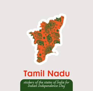 Tamil Nadu vector sticker Stock Illustration