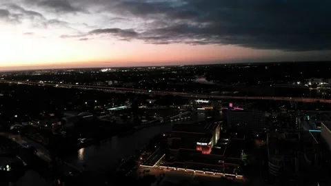 Tampa, Florida during sunset Stock Footage 143739366