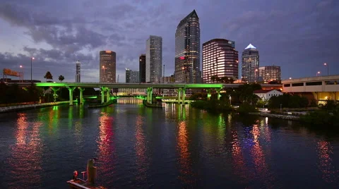 Tampa, Florida Skyline | Stock Video | Pond5