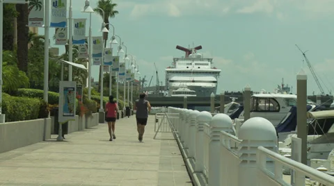 Tampa Riverwalk Stock Footage 32401343