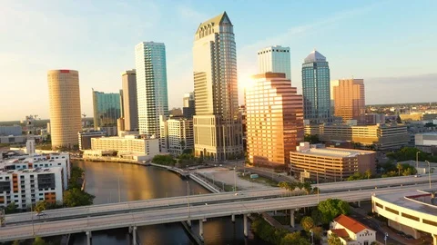 Tampa at Sunset 库存影片 127334574