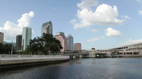 Tampa Sunset Time Lapse Stock Footage