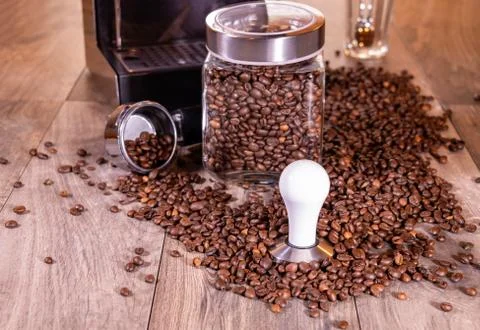 Tamper and Beans Stock Photos