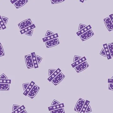 Tamper proof glyph vector seamless pattern 스톡 일러스트